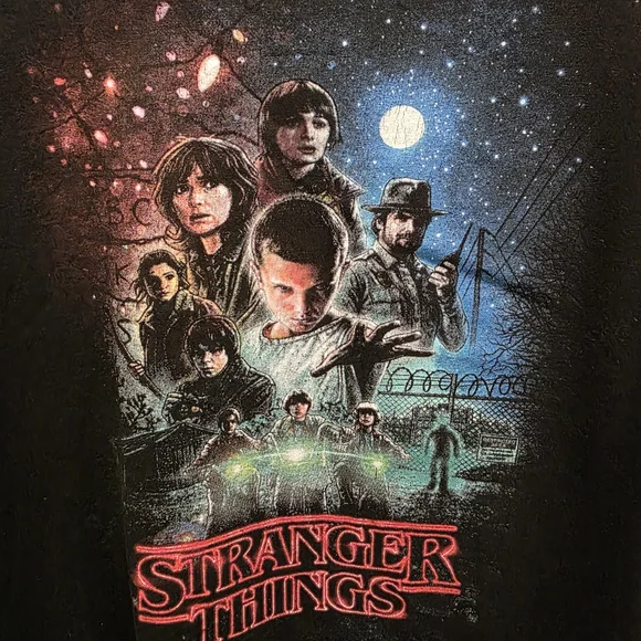 Netflix Stranger Things Black Tee - Picture 2 of 3